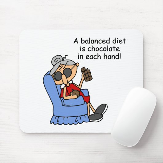 Evenwichtige chocoladedieet muismat (Met muis)