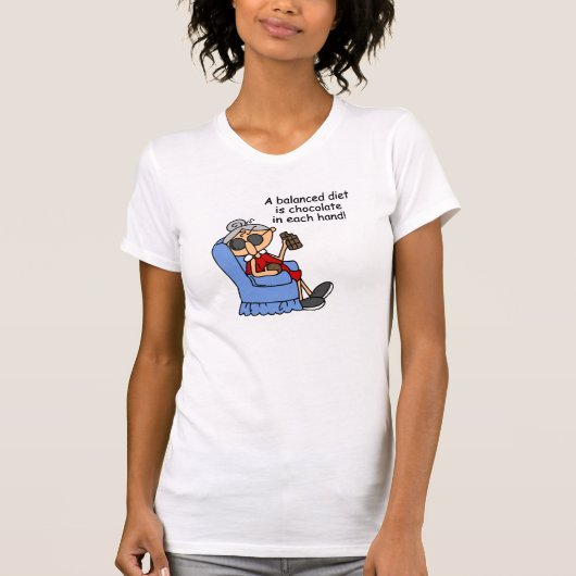Evenwichtige chocoladedieet t-shirt (Voorkant)