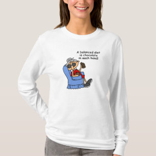 Evenwichtige chocoladedieet t-shirt