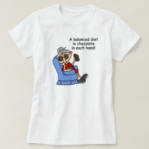Evenwichtige chocoladedieet t-shirt