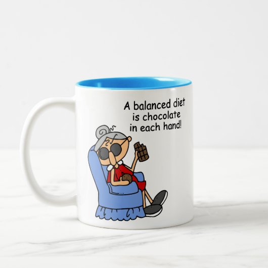 Evenwichtige chocoladedieet tweekleurige koffiemok (Links)