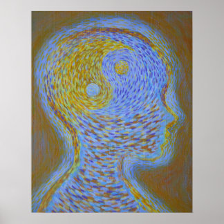 Evenwichtige Mind Paars en Goud Poster