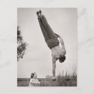 Evenwichtige papa briefkaart