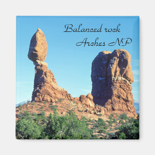 Evenwichtige rots in Arches National Park- Utah, V Magneet