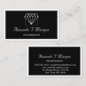 Evenwichtsbord Diamond Black White Visitekaartje (Voorkant / Achterkant)