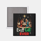 Ever Christmas Cool Jesus Nativity Scene Christian Magneet (Voorkant / Achterkant)