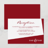 Ever & Ever Bourgogne Angle - Invitation de récept (Devant / Derrière)