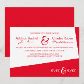 Ever & Ever Red Angle - Invitation de mariage (Devant / Derrière)