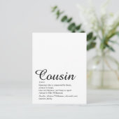 Ever Neef Definitie Elegant Script Briefkaart (Staand voorkant)