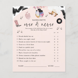Ever or Never   Disco Cowgirl Bachelorette Spel
