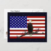 Ever Vigilant Bald Eagle Briefkaart (Voorkant / Achterkant)