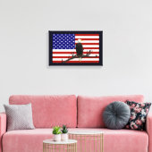 Ever Vigilant Bald Eagle Canvas Afdruk (Insitu (Woonkamer))
