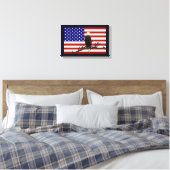 Ever Vigilant Bald Eagle Canvas Afdruk (Insitu (Slaapkamer))