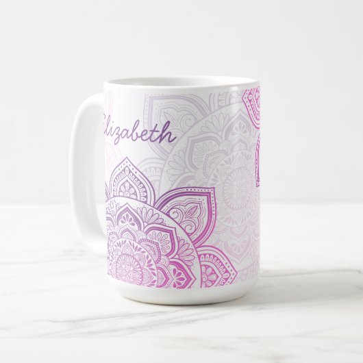 Everbloom Mandala 15 oz. Personalized Mug (Devant gauche)