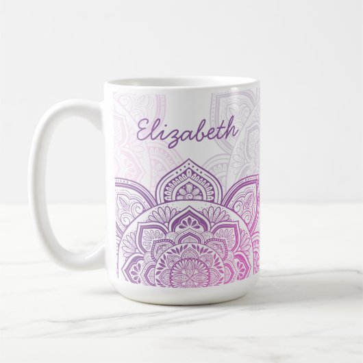 Everbloom Mandala 15 oz. Personalized Mug (Gauche)
