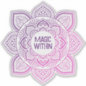 Everbloom Mandala Custom-Cut Vinyl Sticker (Devant)