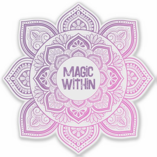 Everbloom Mandala Custom-Cut Vinyl Sticker (Devant)