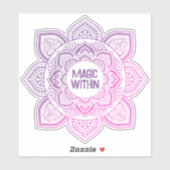 Everbloom Mandala Custom-Cut Vinyl Sticker (Feuille)