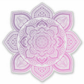 Everbloom Mandala Custom-Cut Vinyl Sticker (Voorkant)