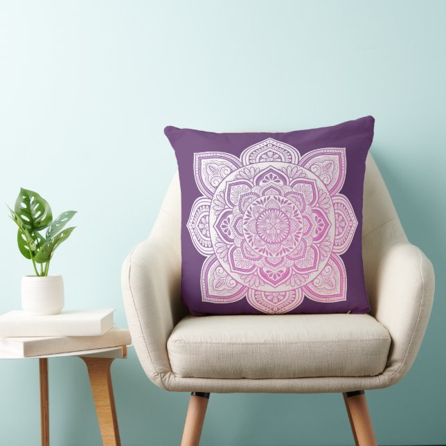 Everbloom Mandala Throw Pillow Kussen (Stoel)