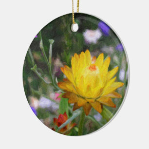 Everduurzame bloem. keramisch ornament