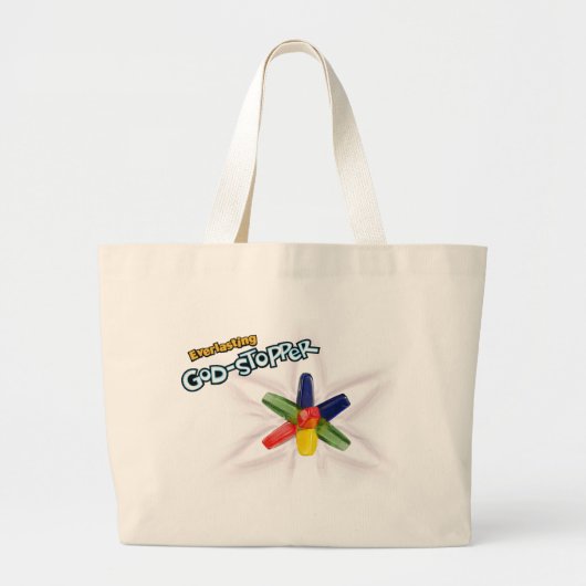 Everduurzame God-stopper Grote Tote Bag (Voorkant)