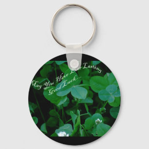Everduurzame Good Luck - Vier Leaf Clover-producte Sleutelhanger