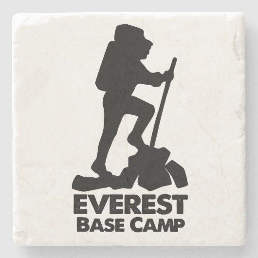 Everest Base Camp Stone Onderzetter (Voorkant)