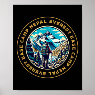 Everest Basiskamp Nepal Berg Everest Uitzicht Wand Poster