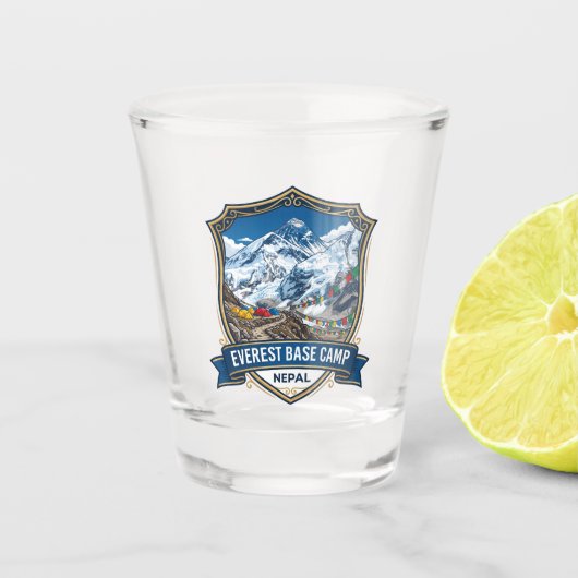 Everest Basiskamp Nepal Shot Glas (Voorkant)