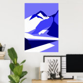 Everest - blauw poster (Thuiskantoor)
