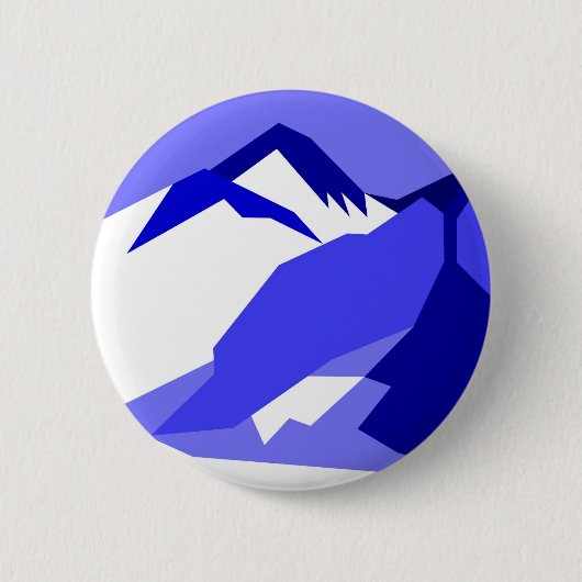 Everest - blauw ronde button 5,7 cm (Voorkant)