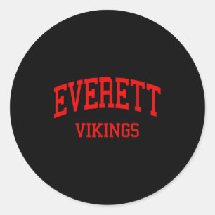 Everett middelbare school hs lansing mi retro ronde sticker