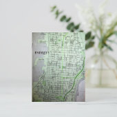 Everett, WA Carte Vintage (Debout devant)