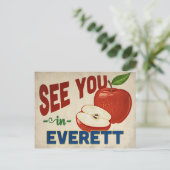 Everett Washington Apple - Vintage Travel Briefkaart (Staand voorkant)