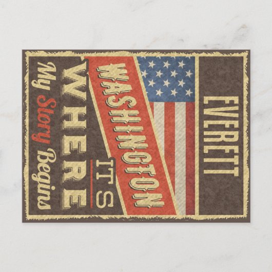 Everett Washington Briefkaart (Voorkant)