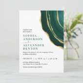 Everglade agaat, Forest Green bruiloft Kaart (Staand voorkant)