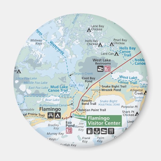 Everglades map magnet magneet (Voorkant)