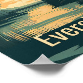 Everglades Minimalistisch Art Poster (Hoek)