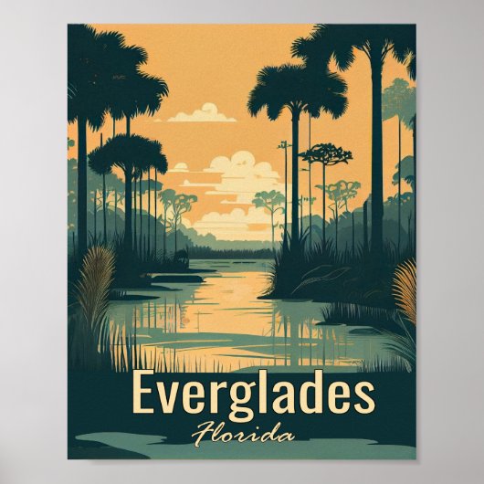 Everglades Minimalistisch Art Poster (Voorkant)