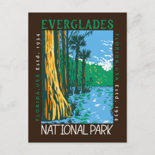 Everglades National Park Florida Distress Retro Briefkaart