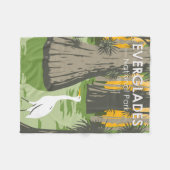 Everglades National Park Florida Egret Fleece Deken (Voorkant (Horizontaal))