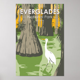 Everglades National Park Florida Egret  Poster