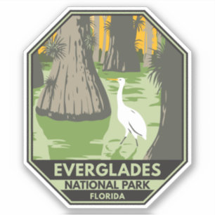 Everglades National Park Florida Egret  Sticker