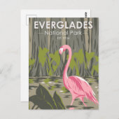 Everglades National Park Florida Flamingo  Briefkaart (Voorkant / Achterkant)