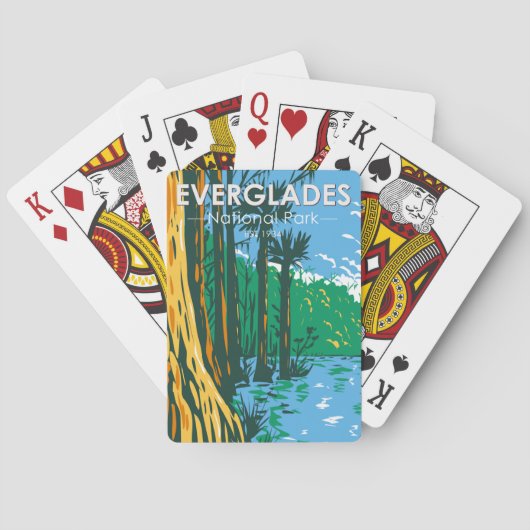 Everglades National Park Florida  Pokerkaarten (Achterkant)