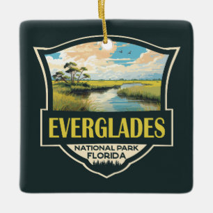 Everglades National Park Illustratie Reiskunst Keramisch Ornament