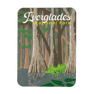 Everglades National Park Illustratie Reiskunst Magneet