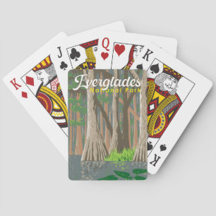 Everglades National Park Illustratie Reiskunst Pokerkaarten