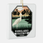 Everglades National Park Sunset Egret  Keramisch Ornament (Rechts)